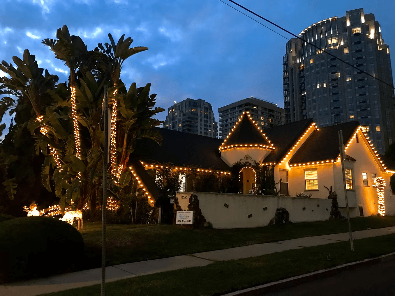 Christmas light installation 2