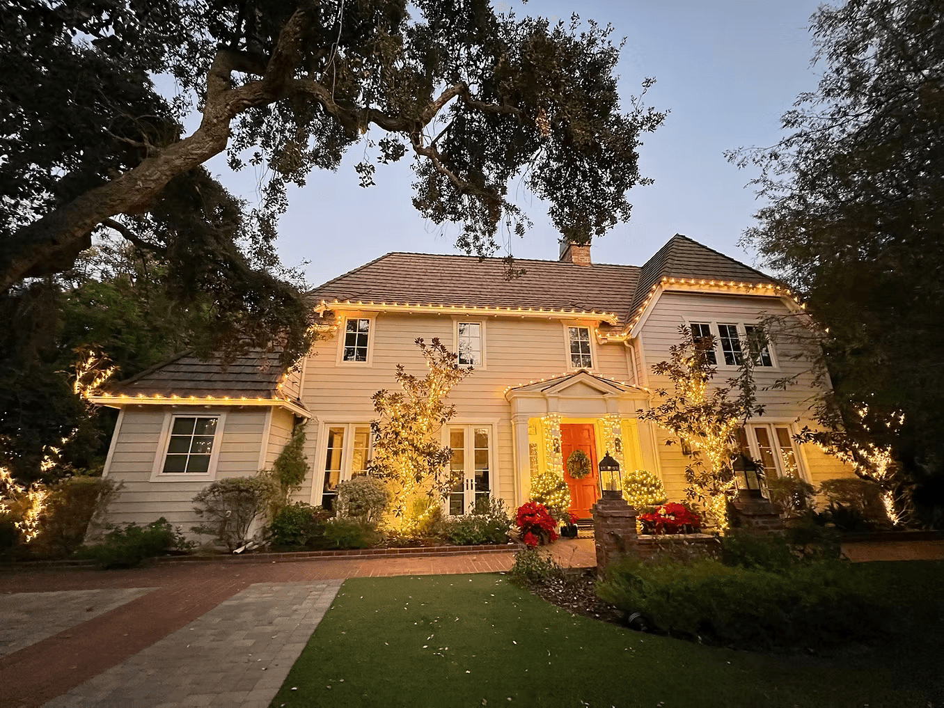 Christmas light installation 4